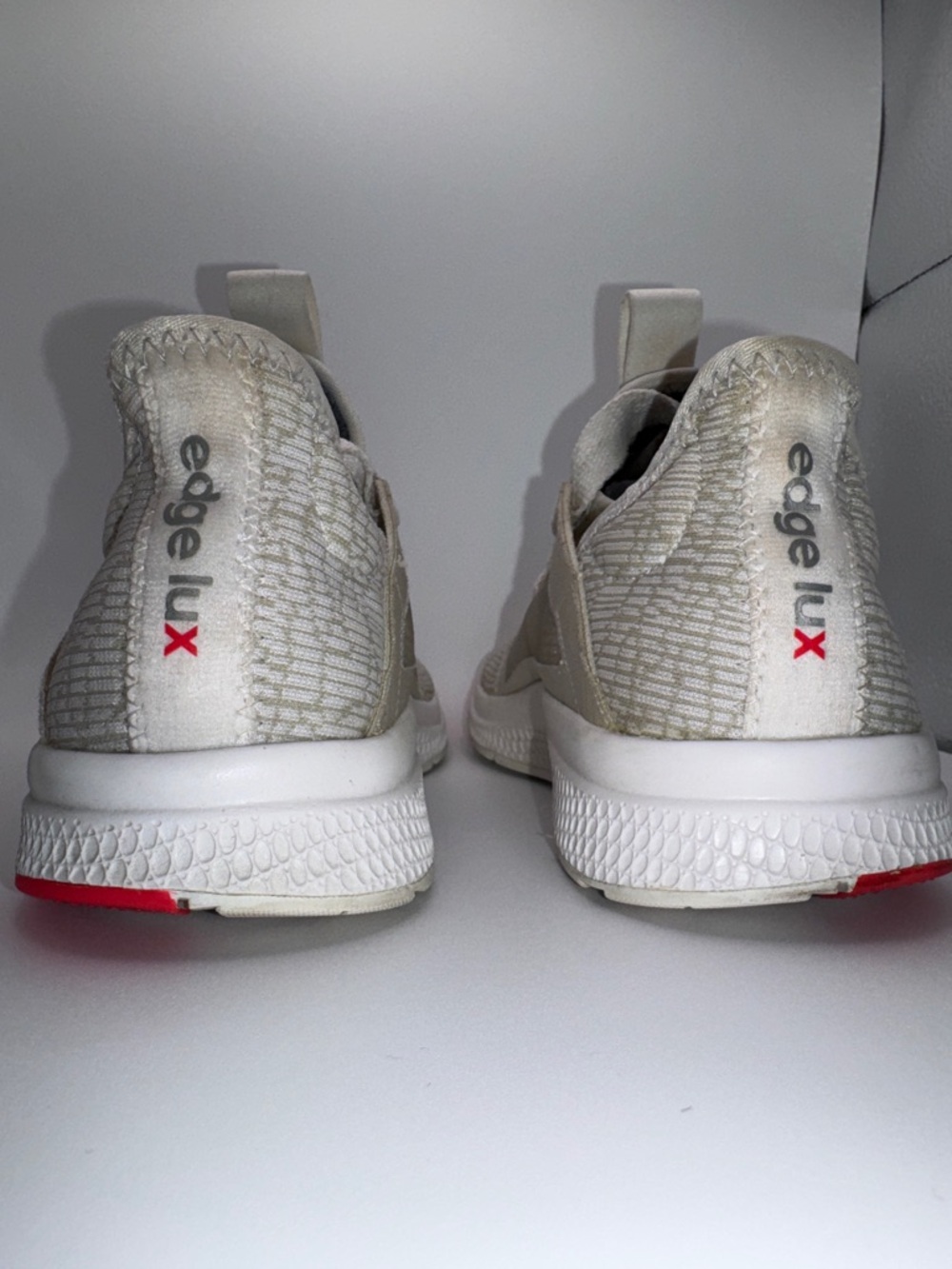 Adidas Edge Lux Bounce Gray White Pink Running Sneaker Womens 6.5 AQ3471 - Picture 7 of 9